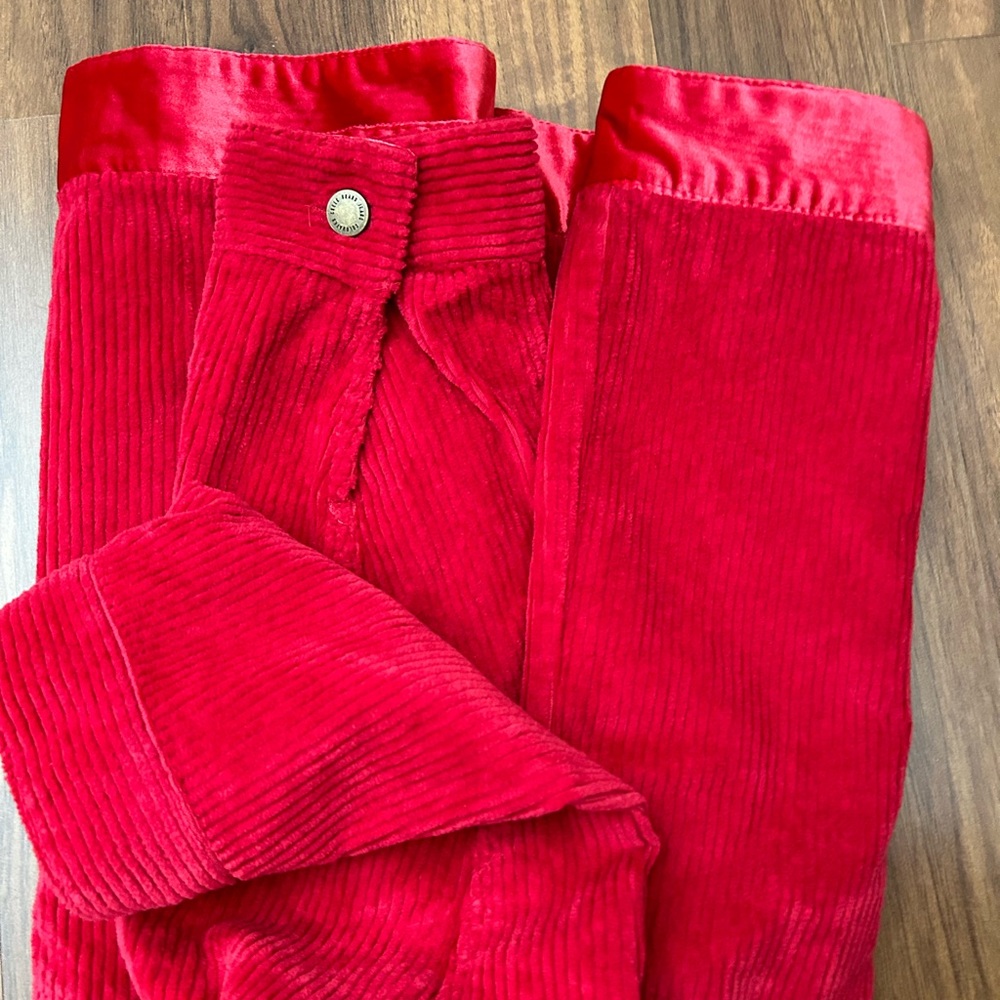 Coldwater Corduroy and Velvet Red Oversize Jacket Creek  Size 2X - Picture 4 of 10
